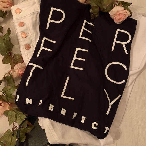 PERFECTLY IMPERFECT Distressed Rocker Tee - Picture 3 of 3